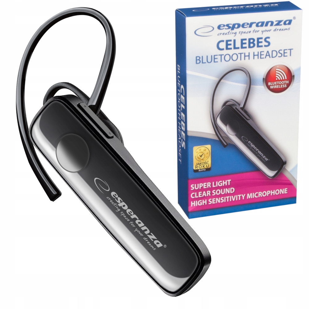 

Czarna Słuchawka Bluetooth Bezprzewodowa Do Ucha