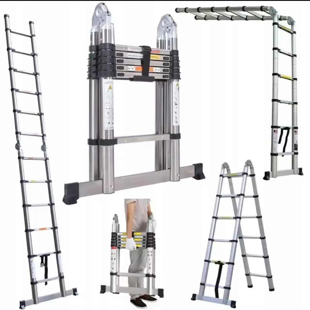 Skladací teleskopický kĺbový rebrík na schody 6.5 m