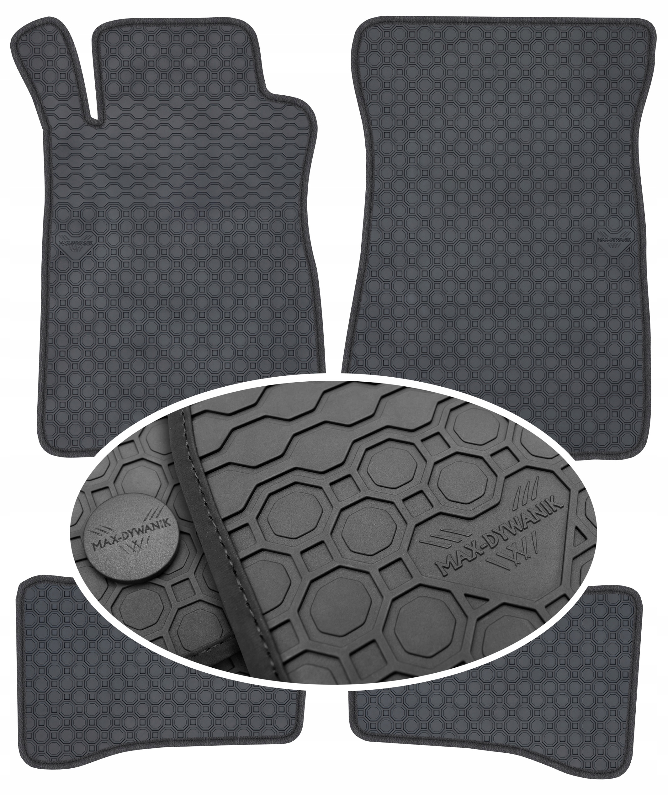 Mercedes Clk A208 Cabrio 97-02 Gumový koberec PrimeLiner čierny