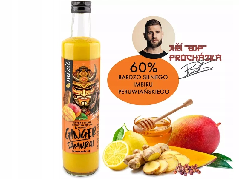 Levně Zázvorový nápoj z manga lisovaný za studena Ginger Samurai 500 ml Mixit