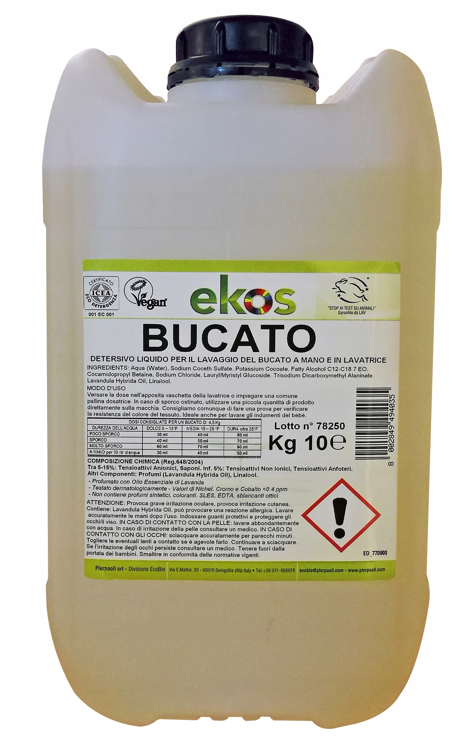

Lawendowy Eko Płyn Do Prania 10 Kg, Pierpaoli Ekos