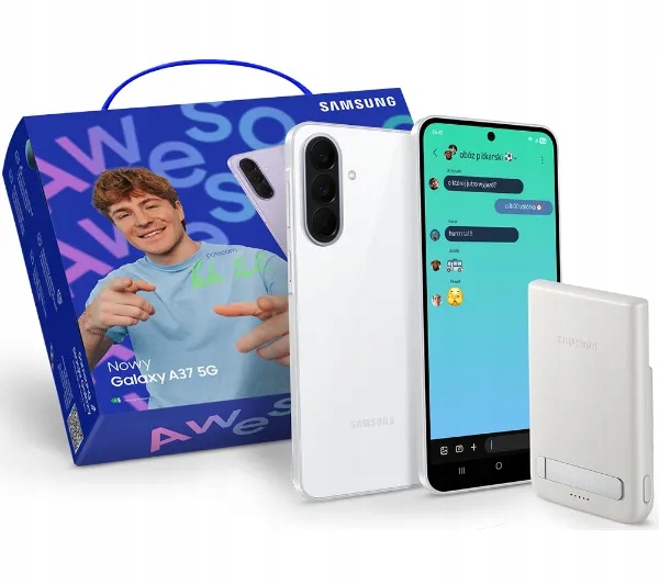 Smartfon Samsung Galaxy A37 5G 8/256GB Biały Powerbank Qi2 Magnet 5000mAh