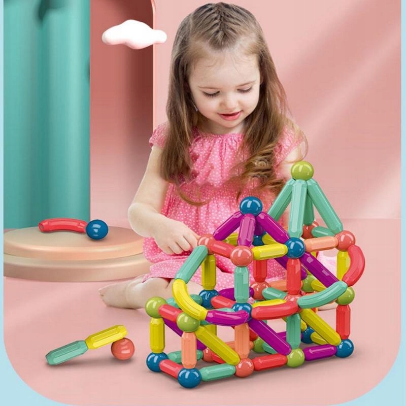 XXL KLOCKI MAGNETYCZNE EDUKACJA MAGNETIC STICKS 40 Płeć chłopcy dziewczynki
