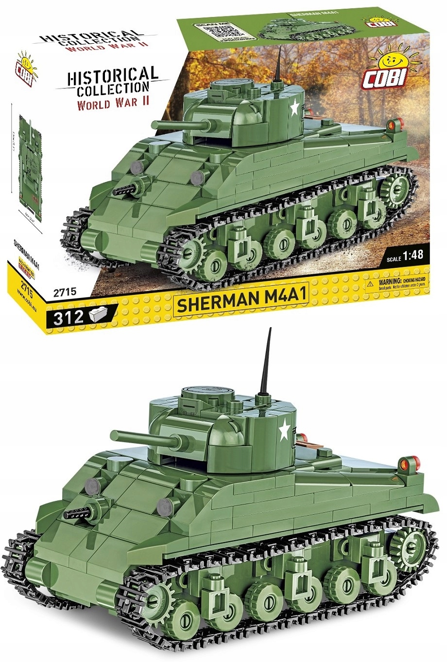 Klocki Cobi 2715 Amerykański Czołg Sherman M4A1