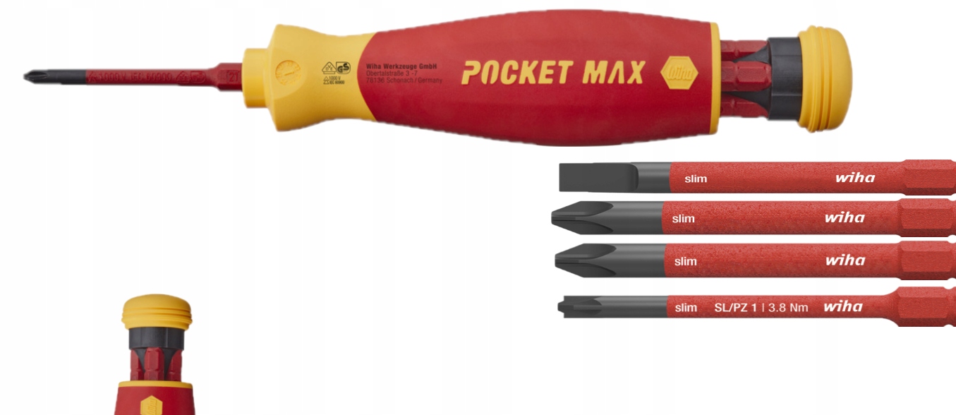 WIHA 45296 WKRĘTAK Z WYMIENNYMI KOŃCÓWKAMI Ph2 Ph2