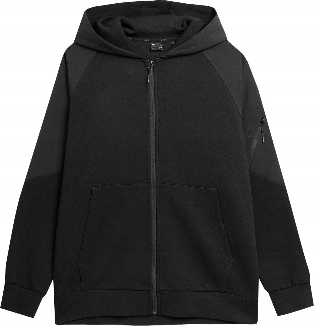 Bluza Męska Z Kapturem Rozpinana Dresowa Sportowa 4F