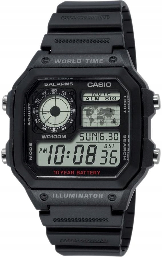 Casio AE-1200WH-1AV Digitální hodinky