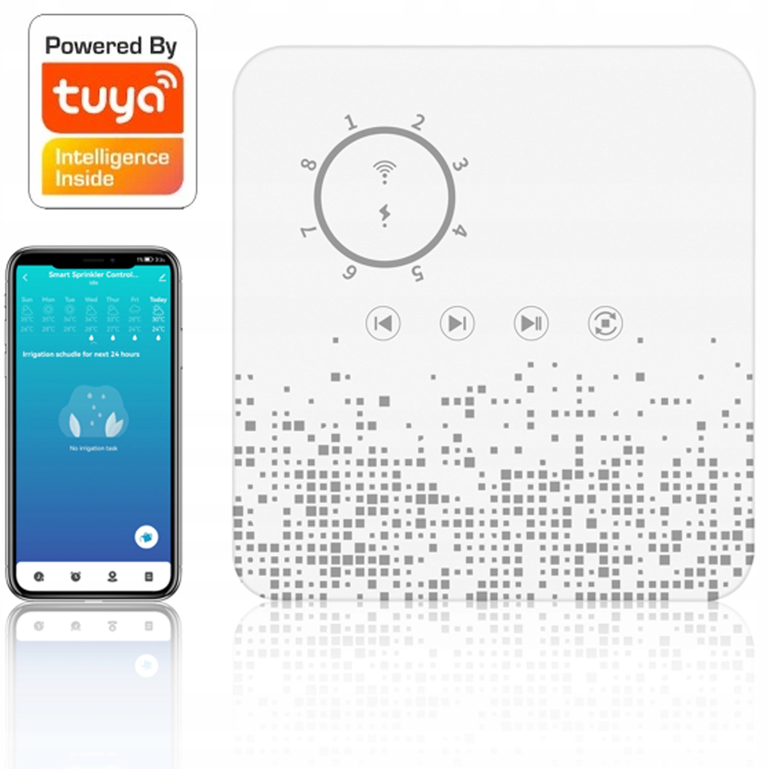 Sterownik do nawadniania podlewania ogrodu Tuya WiFi 8 Stref Auto Timer
