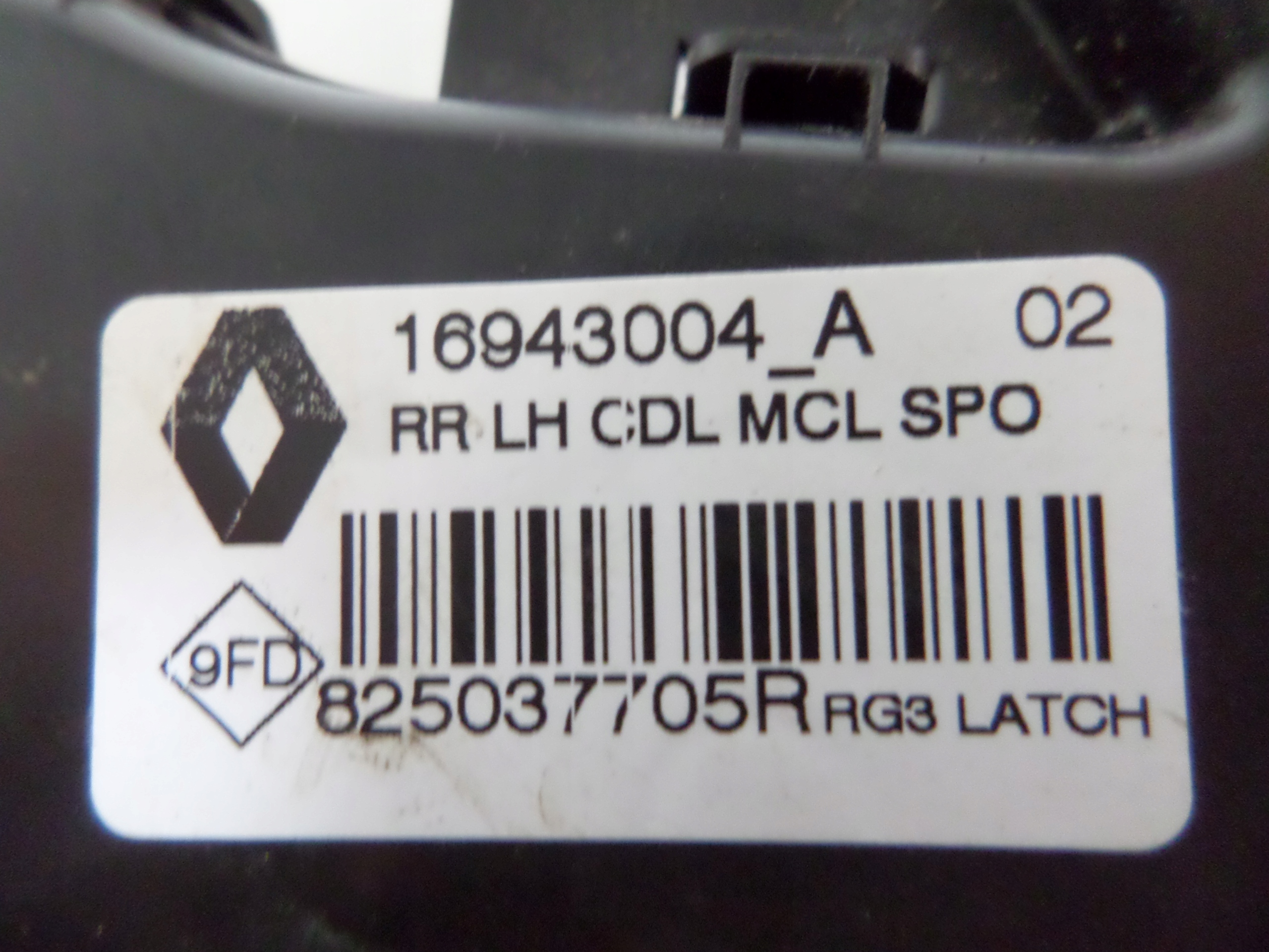 lock door rear part left RENAULT SCENIC IV 16