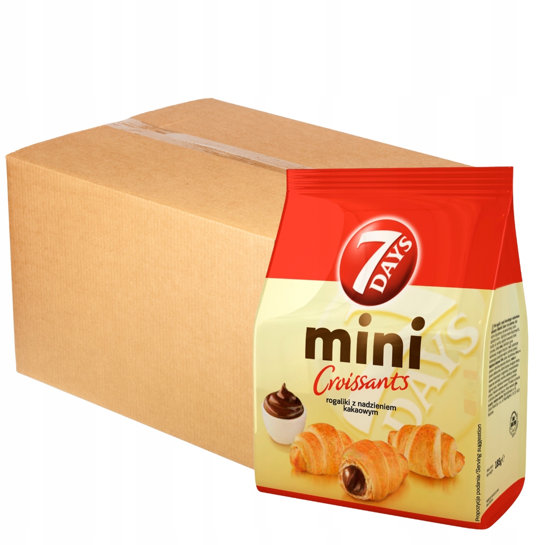 Levně 7 Days Mini Croissant s kakaovou náplní 185 g x 8 kusů