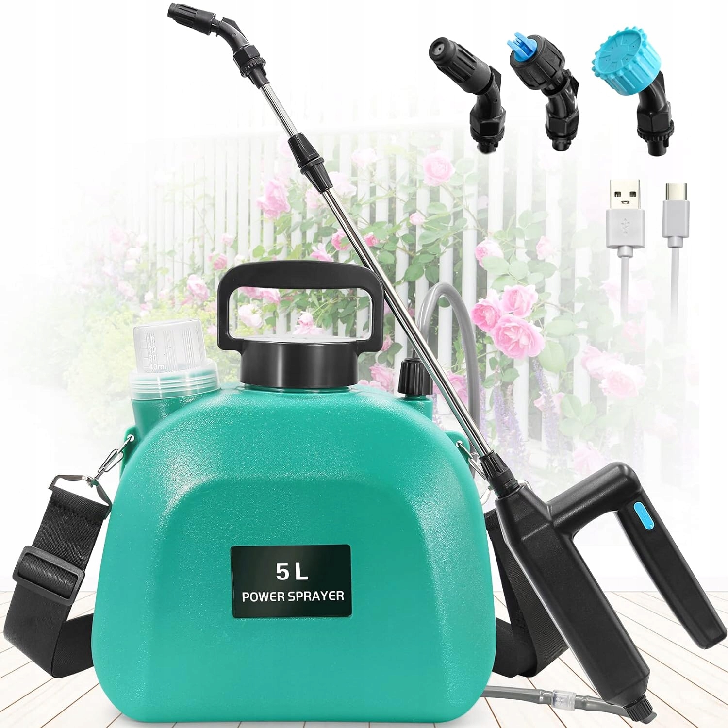 Elektrický Akumulátorový Postřikovač 5L Dlouhá Lanka 2000mAH