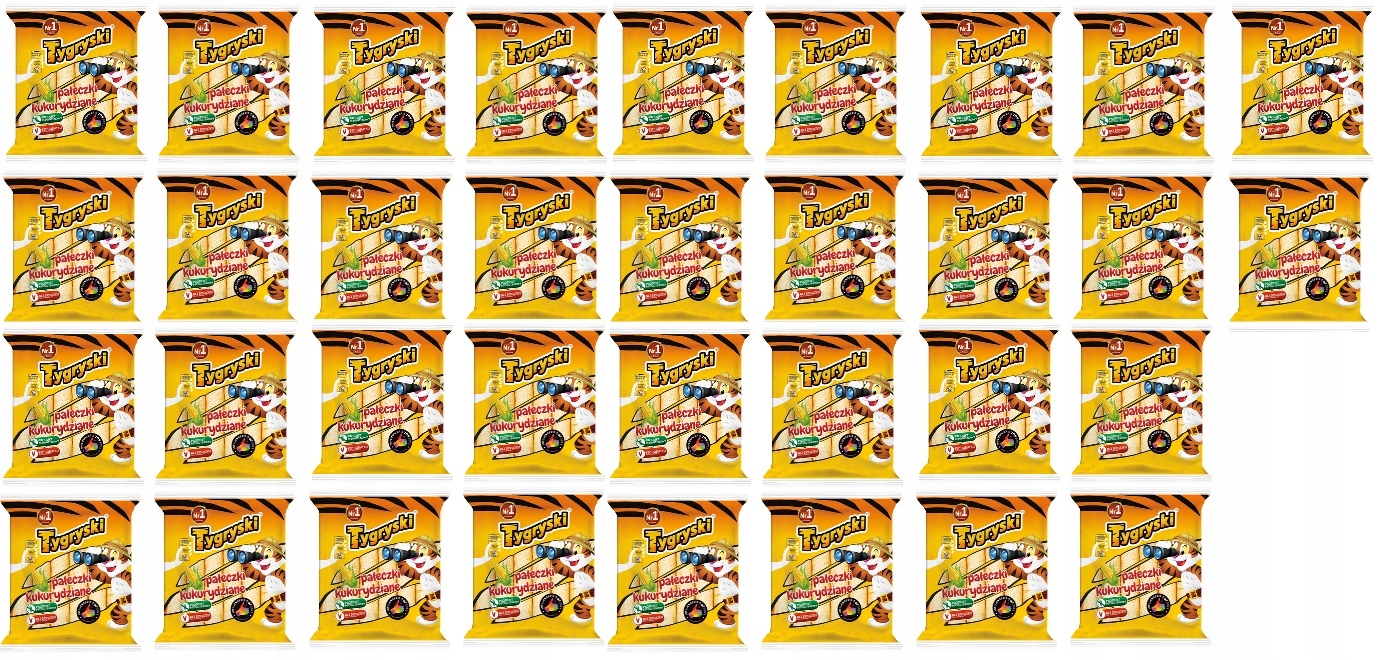 34x 50g Tygryski Pałeczki kukurydziane Karton