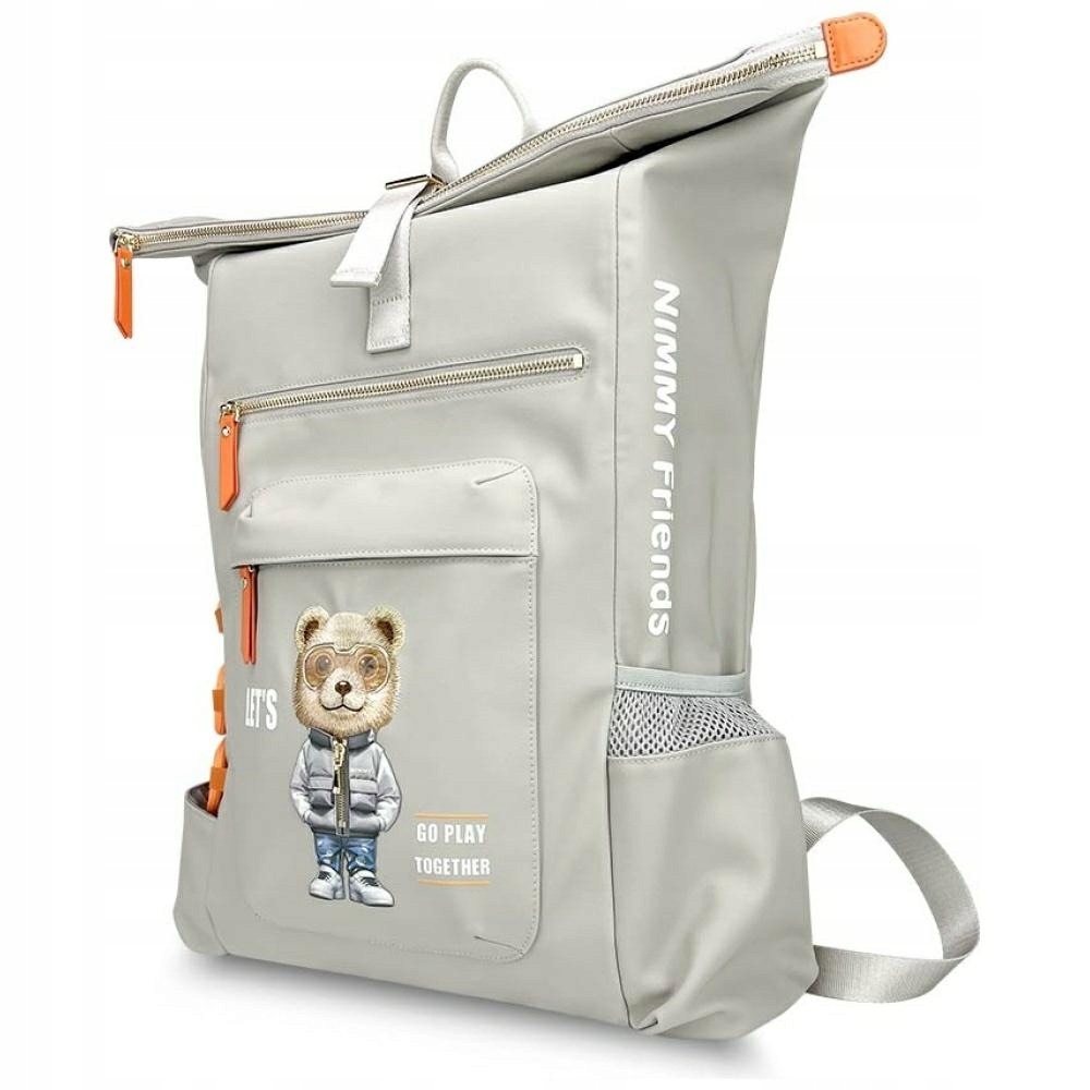 Batoh Nimmy Cool&Cute 2.0 Bear pro notebook, šedý