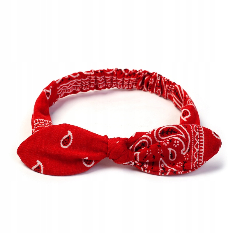 

Opaska Do Włosów Bandana Kokardka Na Gumce