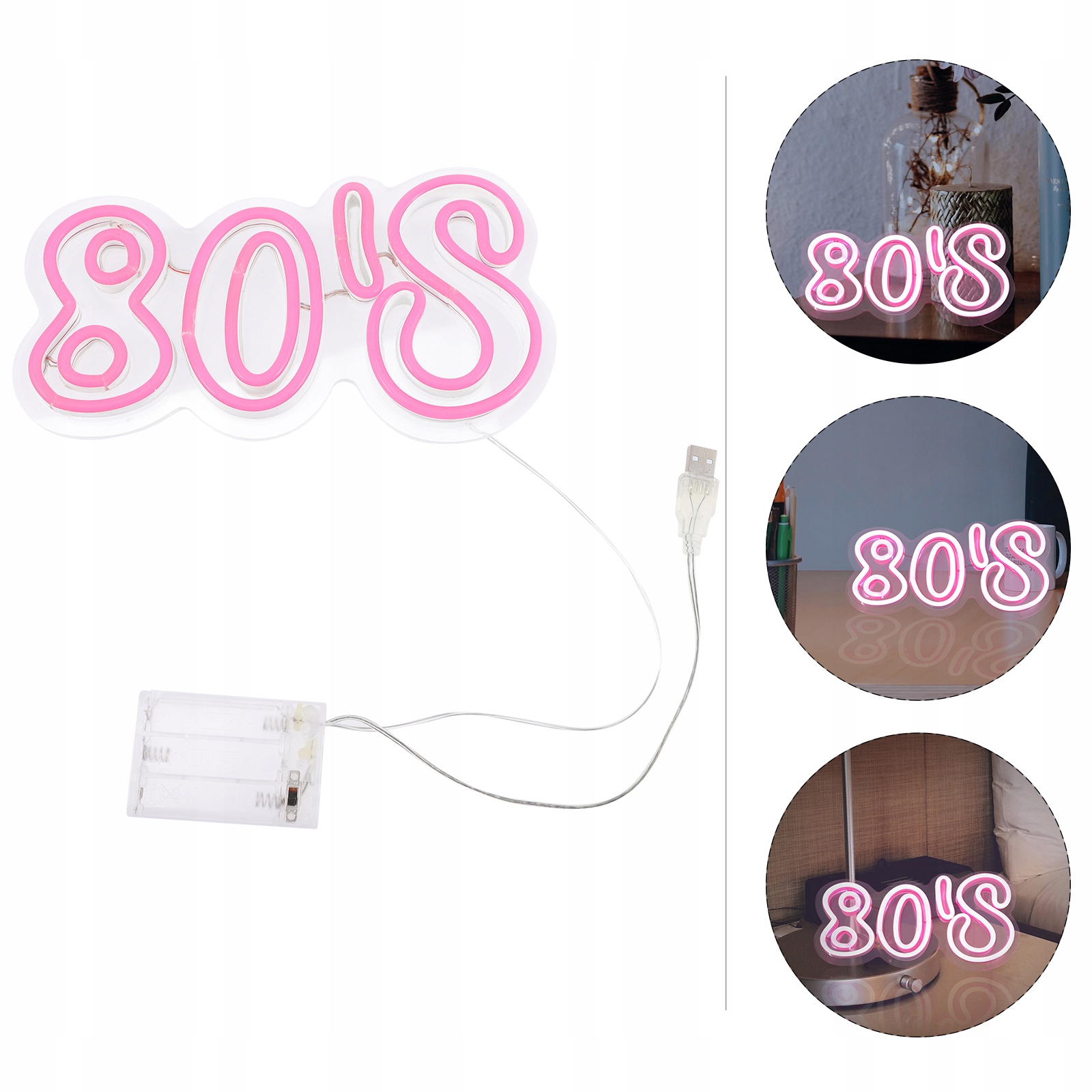 NEONOWY LED DEKORACJA ŚCIANOWA RETRO SYPIALNI I IMPREZY Marka bez marki