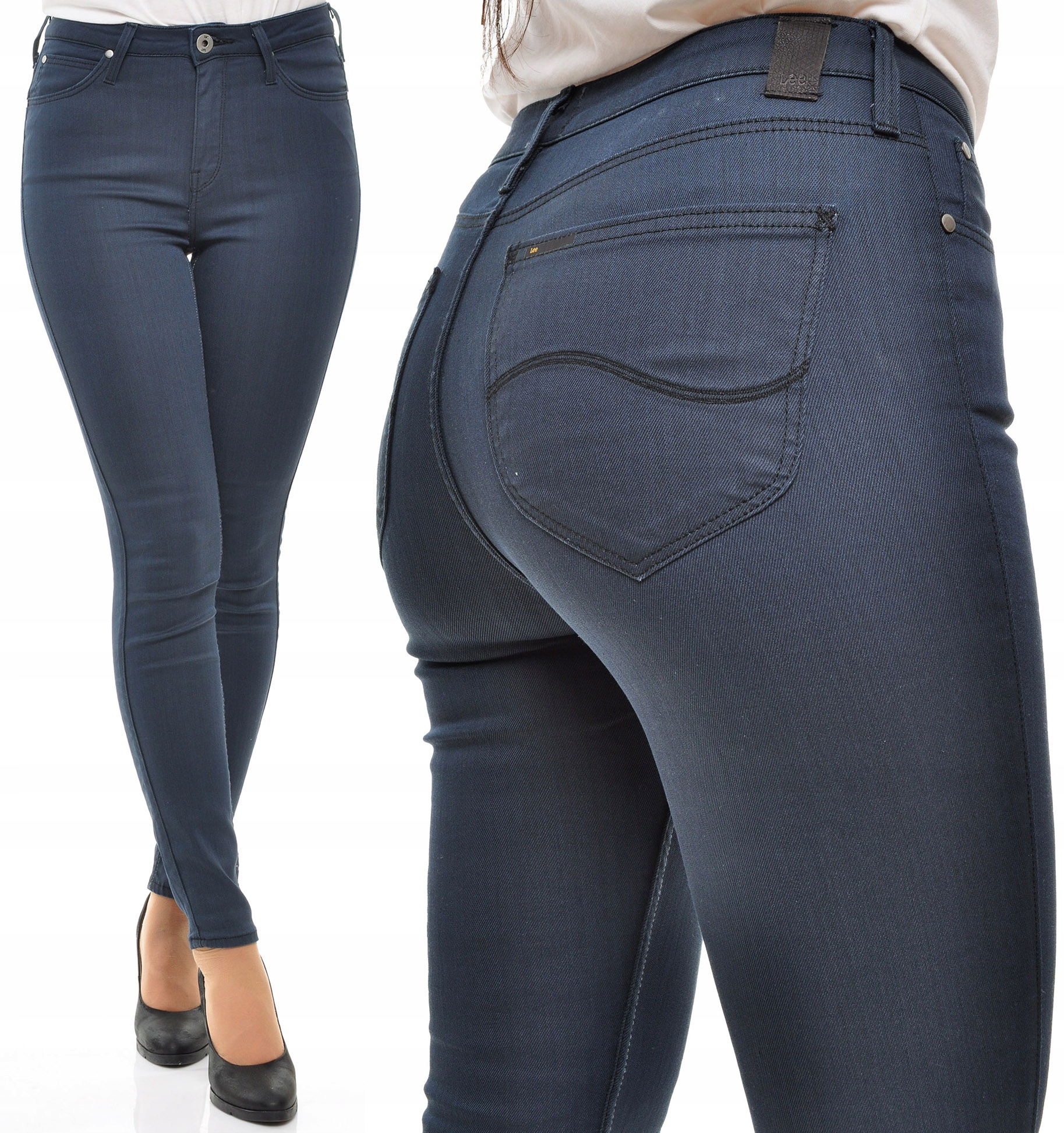 Faial Buik Pak om te zetten LEE spodnie high waist SKINNY jeans SKYLER W25 L31 11642021703 - Allegro.pl