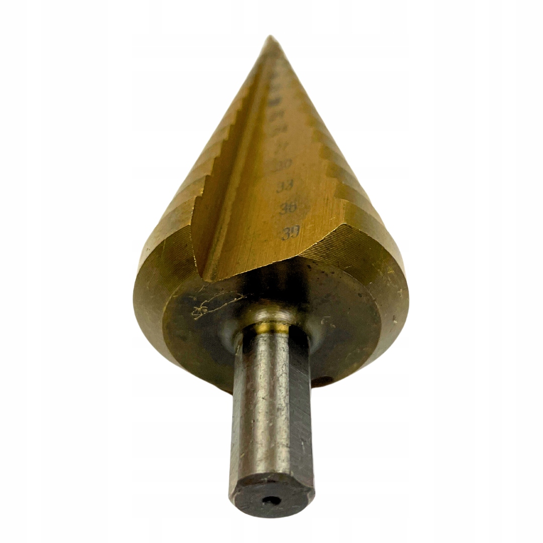 WIERTŁO STOŻKOWE STOPNIOWE DO METALU 4-39MM HSS TYTANOWANE STALI INOX Marka Allbe