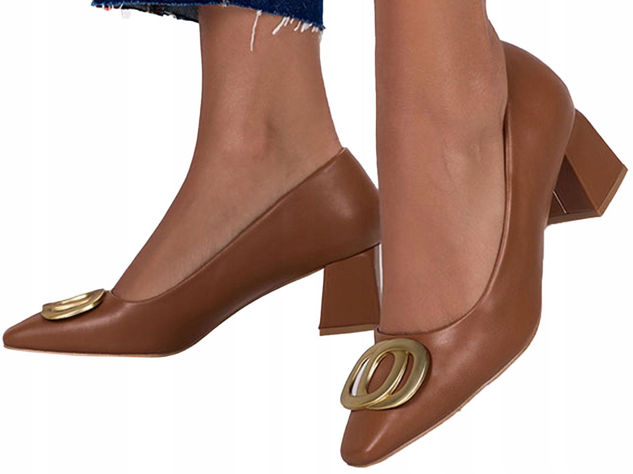 CZÓŁENKA DAMSKIE ZE SKÓRZANĄ WKŁADKĄ ZŁOTA OZDOBA WYGODNE BUTY NEW r 36