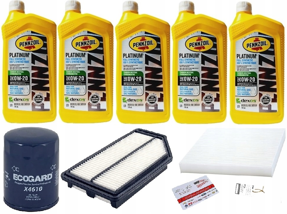 PENNZOIL 0W20 4,7L + FILTR HONDA ODYSSEY 3,5 11-17