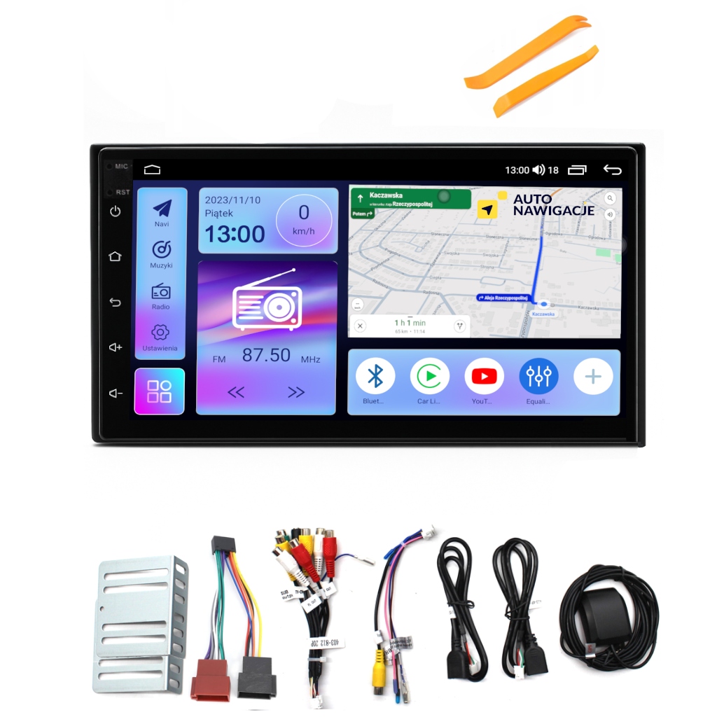 7palcové 2DIN Rádio Automobilová Gps Carplay 8GB 128GB