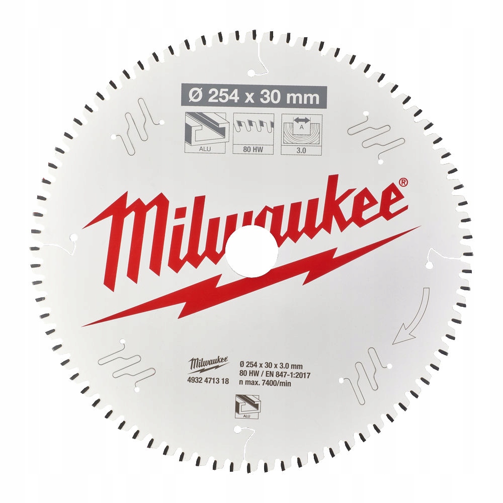 Kotouč na hliník 254x30 mm Milwaukee 4932471318