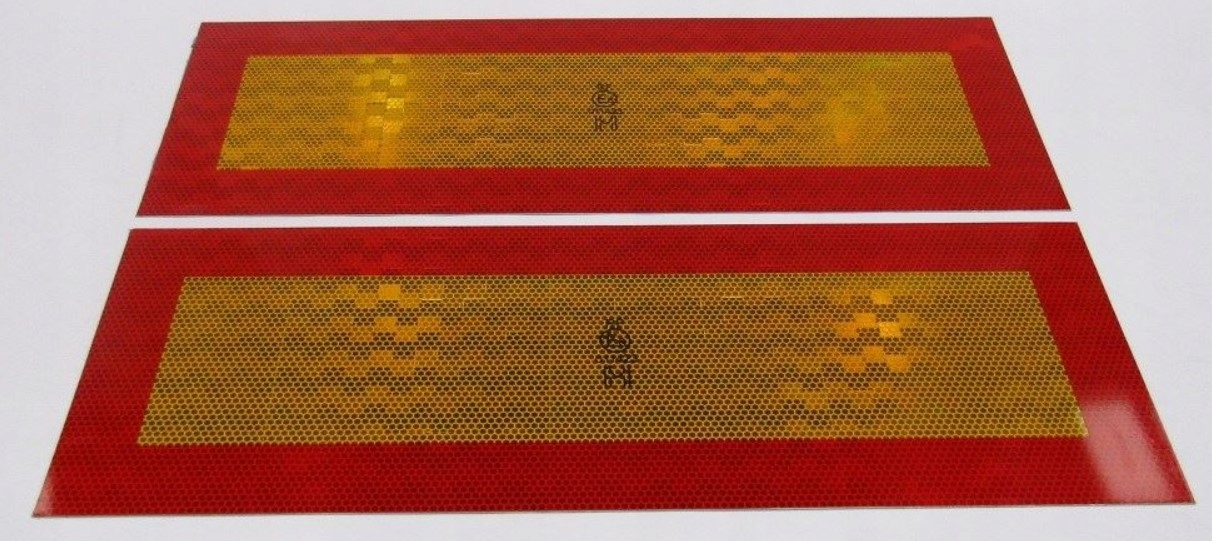 TABLICA ODBLASKOWA PRZYCZEPY 2SZT 565X196MM