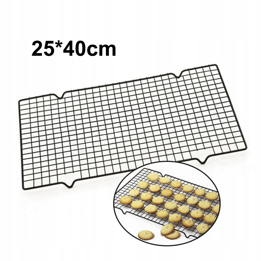 

Kratka do studzenia ciasta 40 x 25 x 1,5 cm czarna
