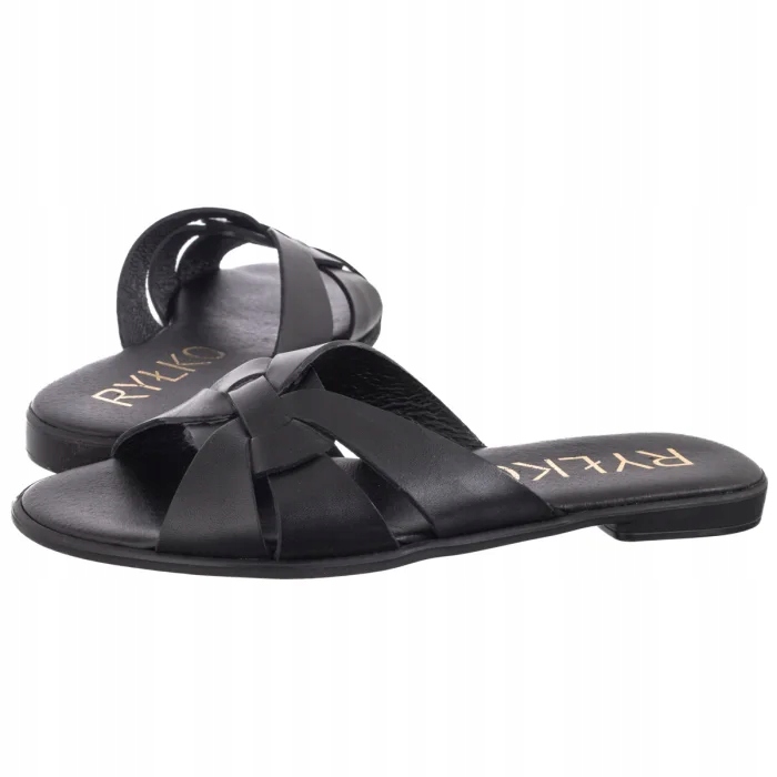 Kožené boty Dámské Nazouváky Ryłko Černé 0AGH7_A1 __21 Black