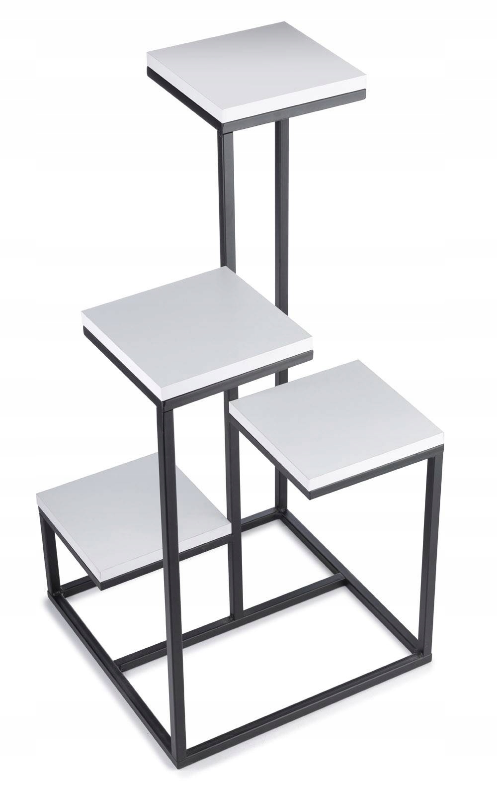 Kvetinový stojan na kvety x 4 Kaskada čiernobiely