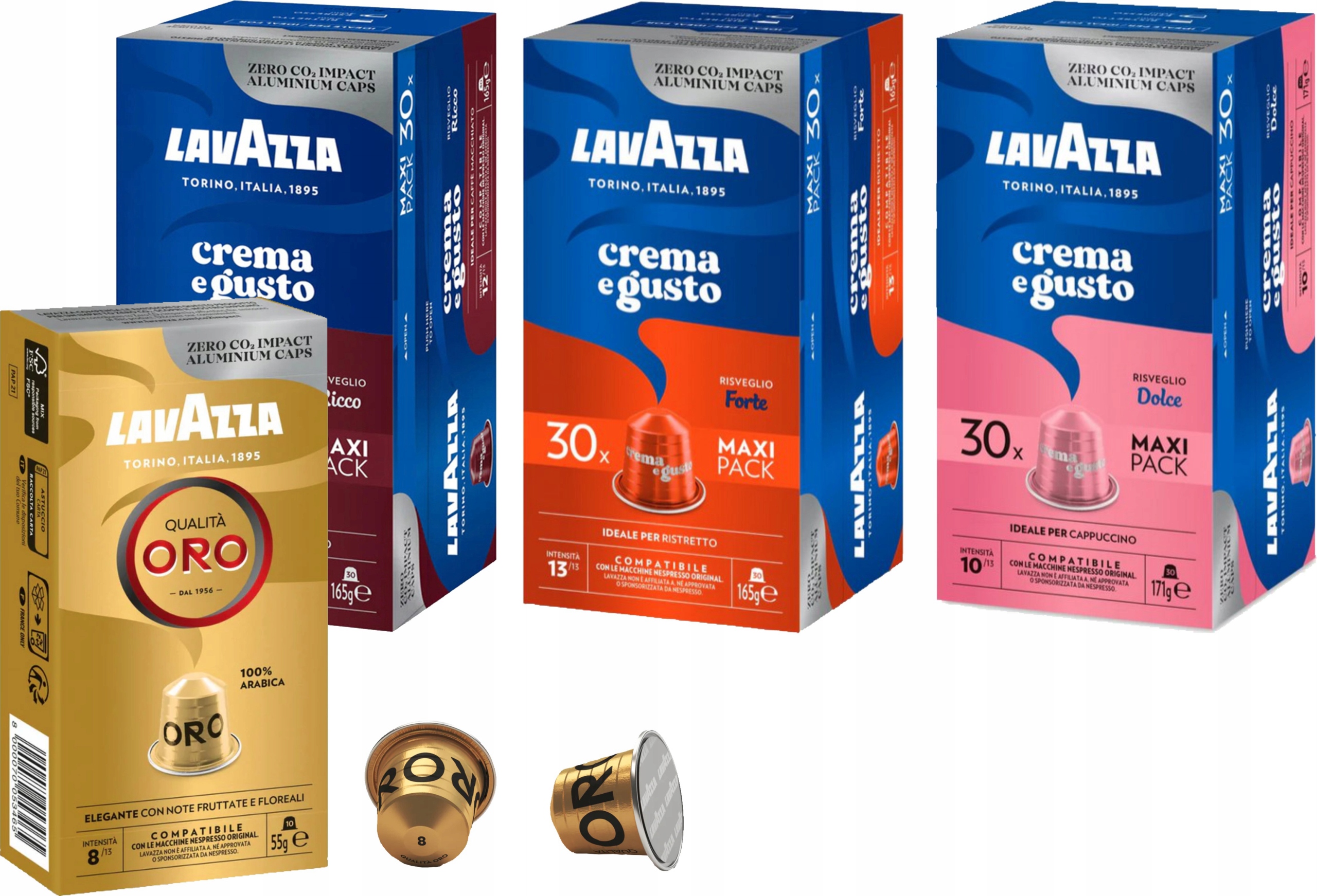 Kapsle pro Nespresso Lavazza Ricco Classico Forte Sada 3x30 10 Oro