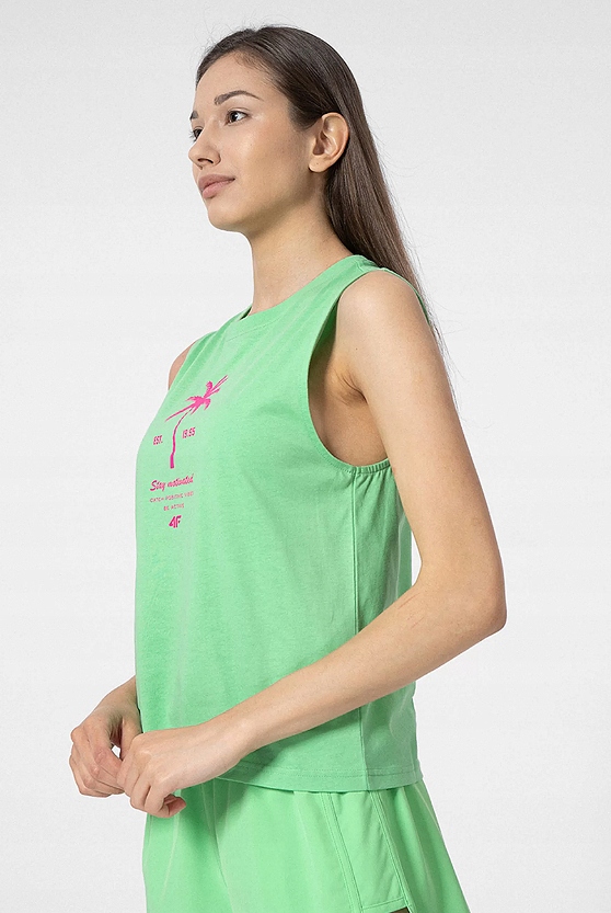 4F BEZRĘKAWNIK DAMSKI TOP SPORTOWY BAWEŁNIANY M Marka 4F