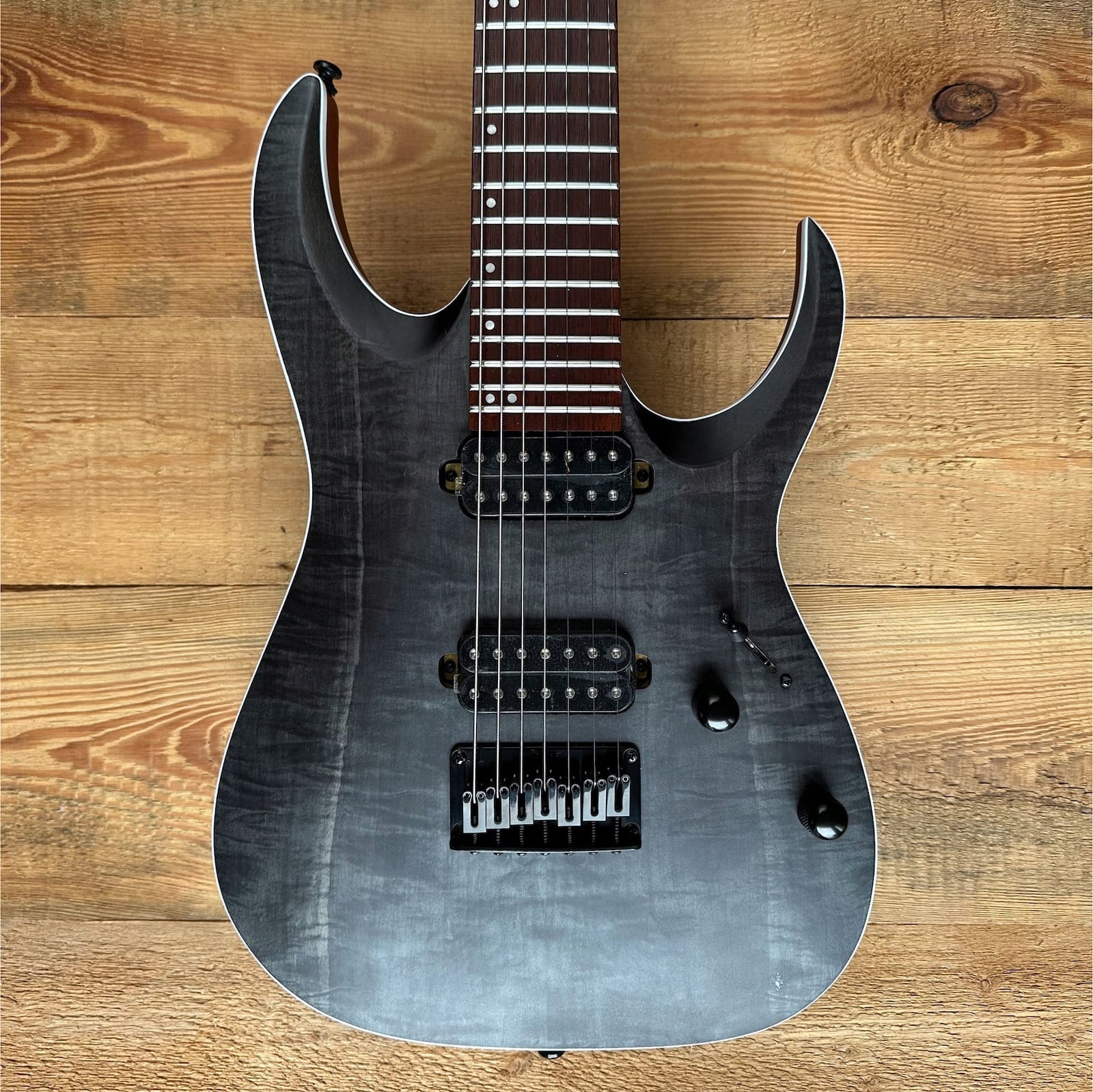 Ibanez RGA742FM Transparent Gray Flat elektrická 7-strunová kytara