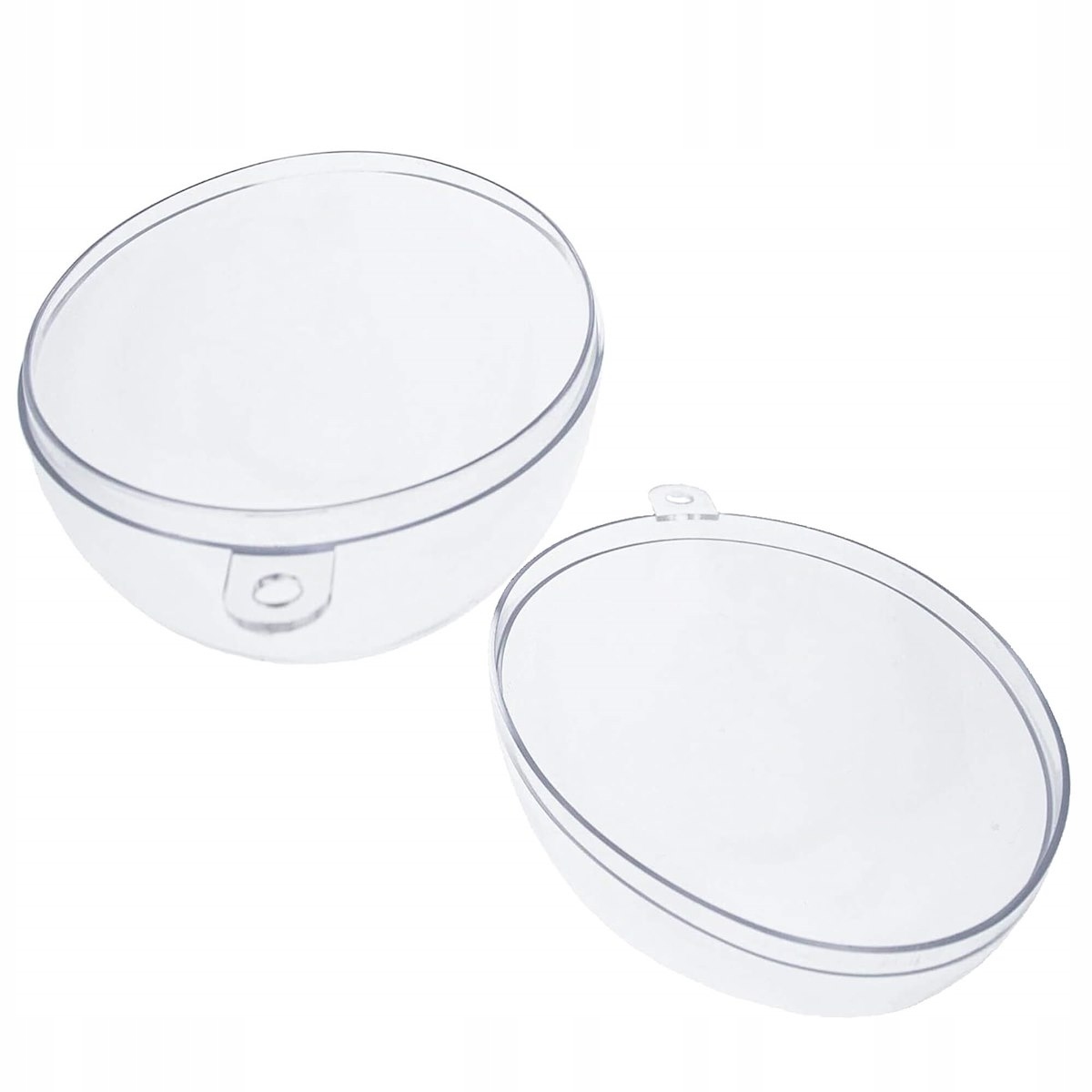 JAJKO BOMBKA AKRYLOWA OZDOBA BOMBKI AKRYLOWE PRZEŹROCZYSTE OWALNE 11cm x2 Rodzaj Bombka przezroczysta