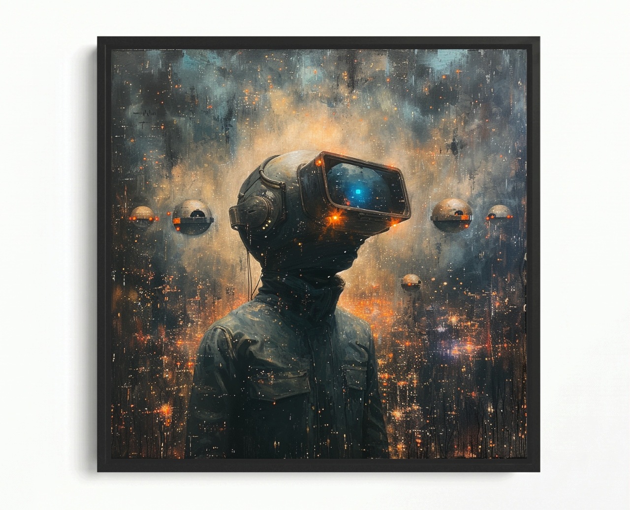 Obraz Rama American Box Cyberpunk Vr Sci-fi Metaverse Digital Art 40x40