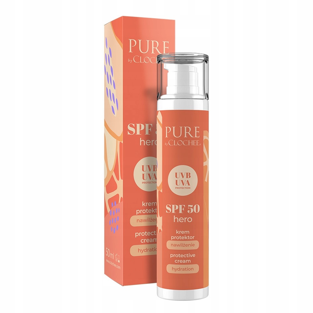 Clochee Pure Ochranný Krém Hydratace SPF50 Hero 50ml