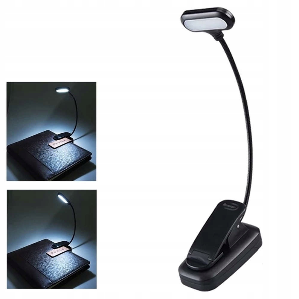LAMPKA LED BIURKOWA SZKOLNA KLIPS CZYTANIA LAMPA Długość/wysokość 28.5 cm