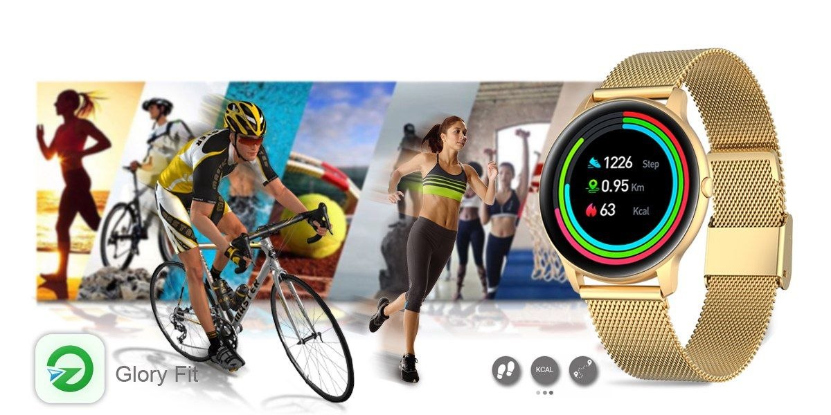 ZEGAREK SMARTWATCH DAMSKI G.ROSSI - ZŁOTY Lokalizator GPS nie
