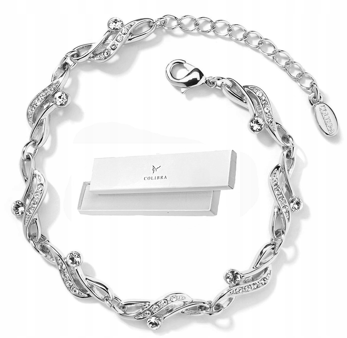 Stříbrný Náramek Efektní Krystaly Swarovski