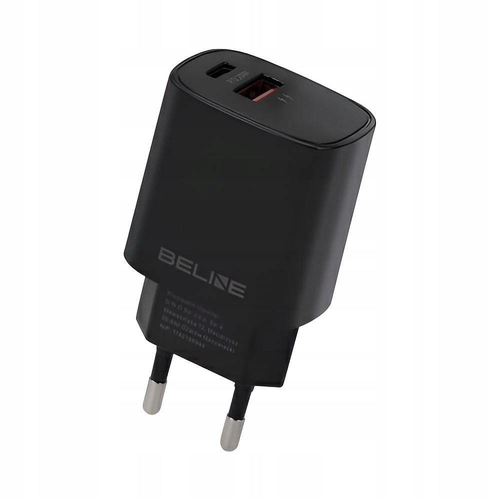 Ładowarka sieciowa Beline 20W 1xUSB-C 1xUSB Pd 3.0 Qc 3.0 bez kabla cza