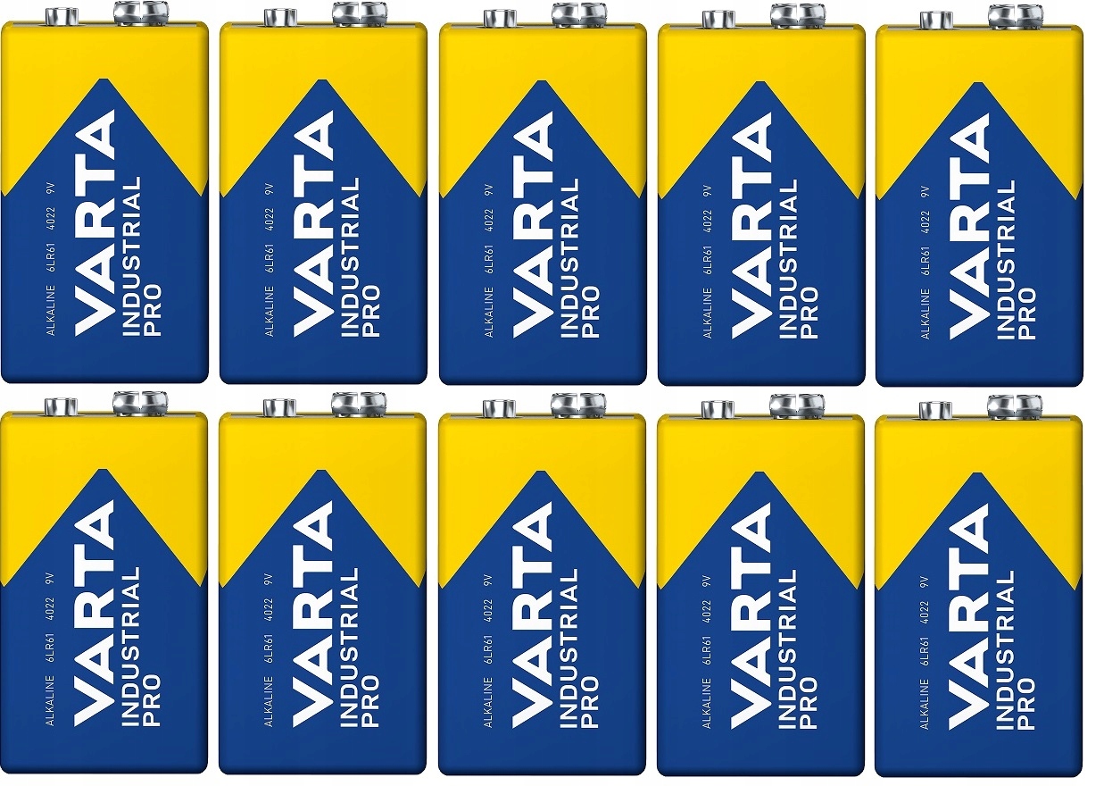 

10x Baterie Alkaliczne Varta 9V 6LR61