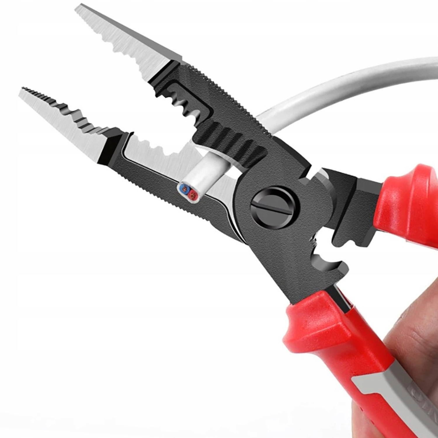 SZCZYPCE WIELOFUNKCYJNE 9w1 DLA ELEKTRYKÓW NOŻYK ŚCIĄGACZ ZACISKARKA Marka blurr