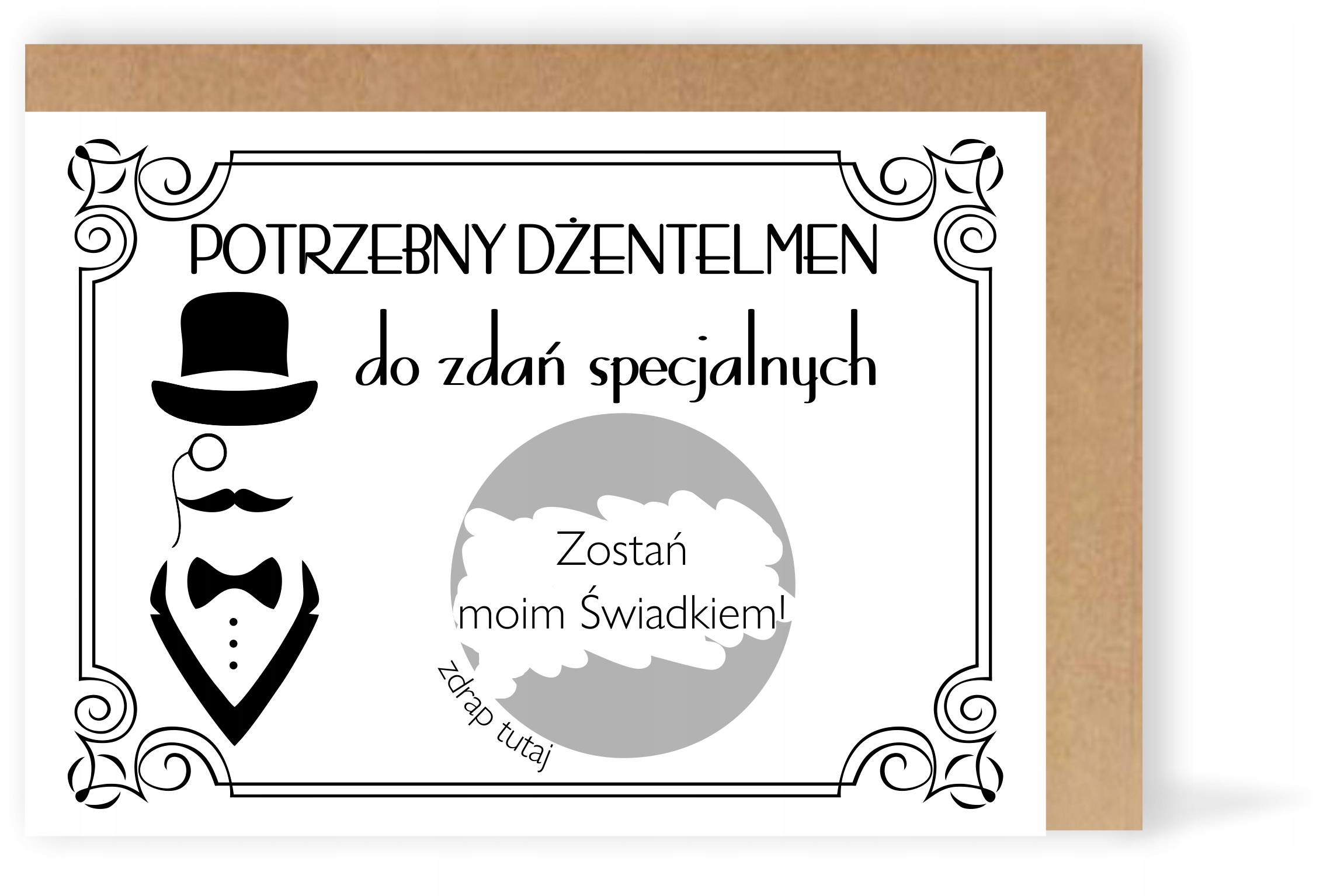 Prośba o świadkowanie zdrapka o zostanie świadkiem