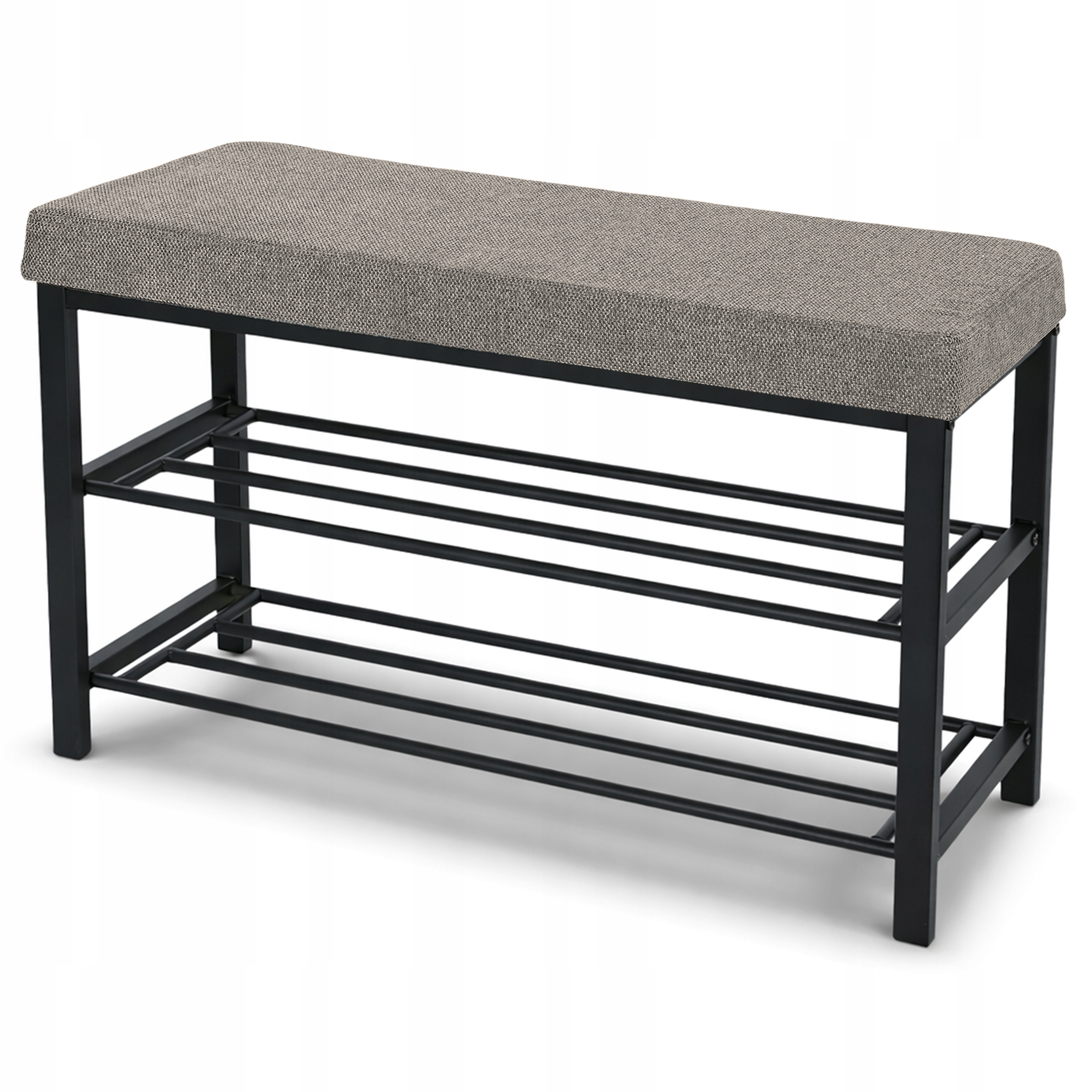 ŁAWKA TAPICEROWANA SZAFKA NA BUTY SIEDZISKO LOFT 79CM PLEC BRĄZ
