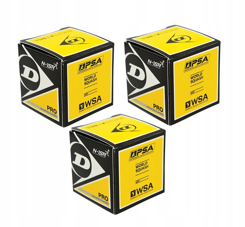 

Piłki Do Squasha Dunlop Pro (2 Kropki Żółte) 3szt