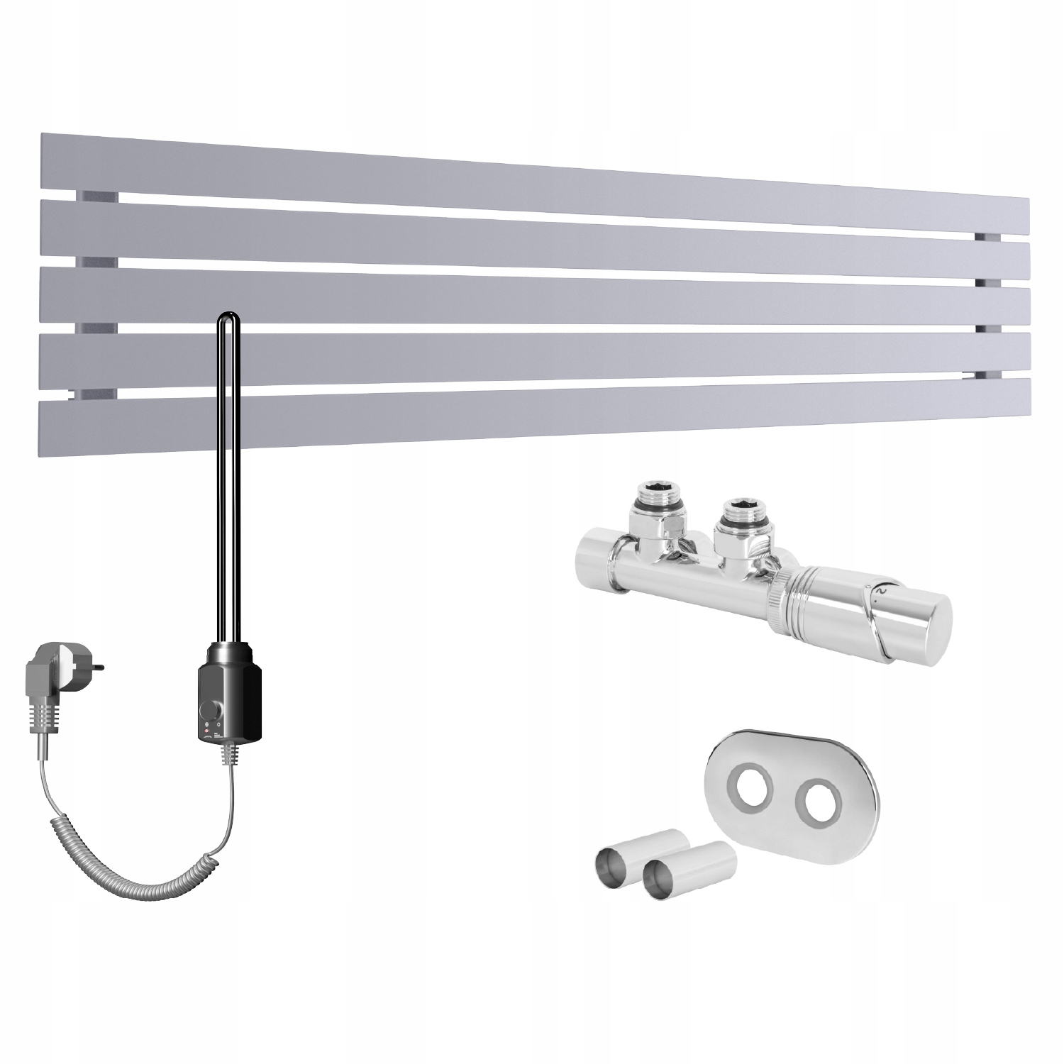 Set Vodovodní a elektrický horizontální ohřívač Bello 38x140 Šedá Struktura