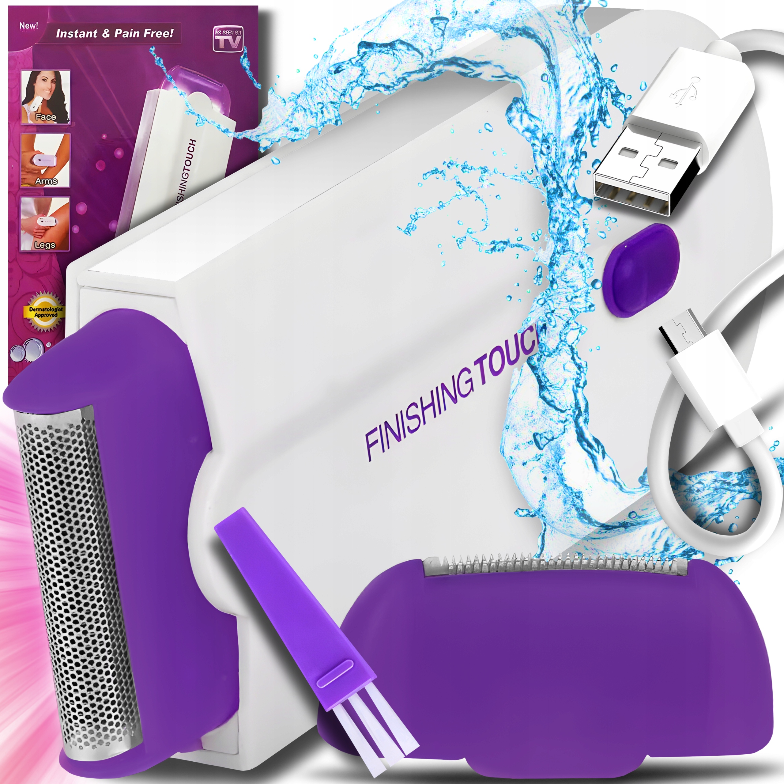 DEPILATOR TRYMER GOLARKA FINISHING TOUCH LED PRO