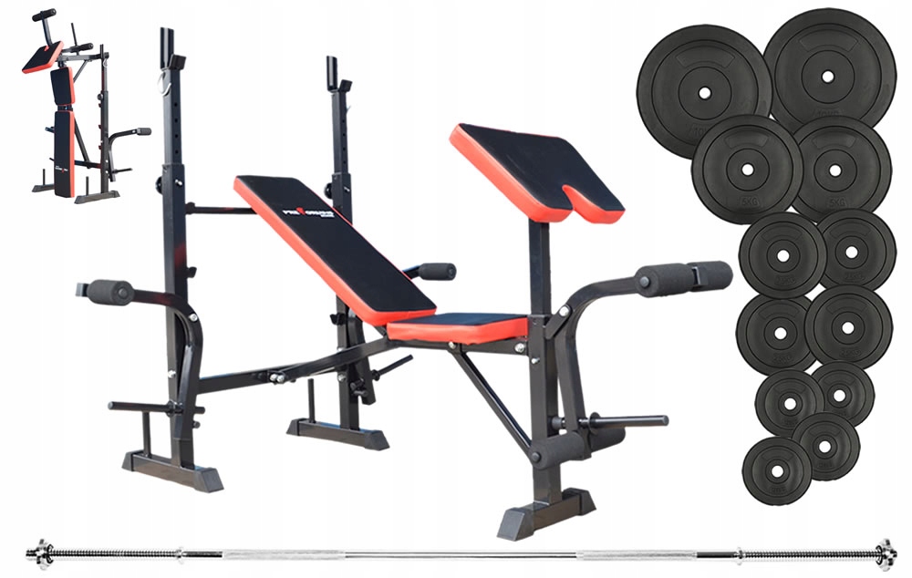 

Zestaw do ćwiczeń z ławką 79kg ze skosem Ujemnym