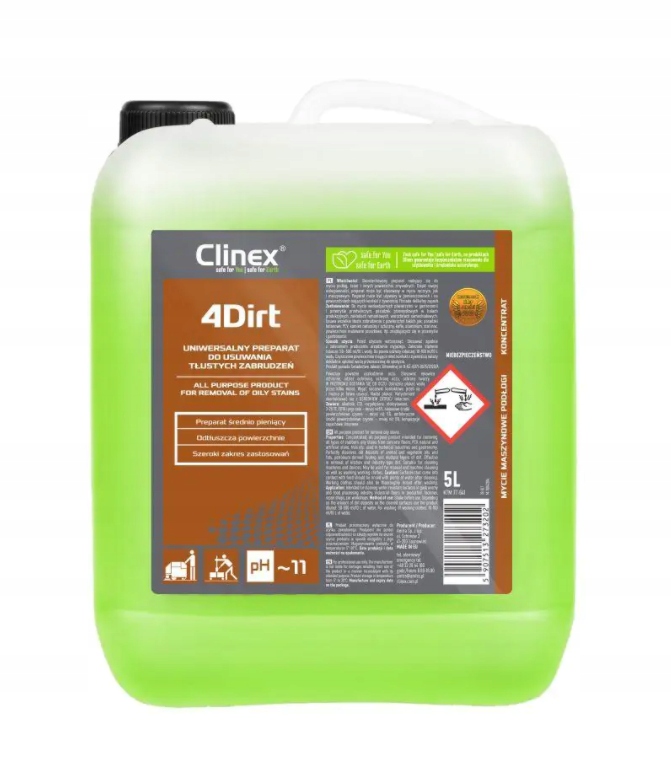 

Clinex 4Dirt odtłuszczacz do silnych zabrudzeń 5l