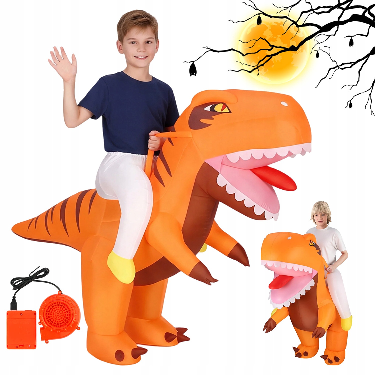 Kostým Dinosaurus Nafukovací Kostým Dinosaurus Velký Samonafukovací 120-150 CM