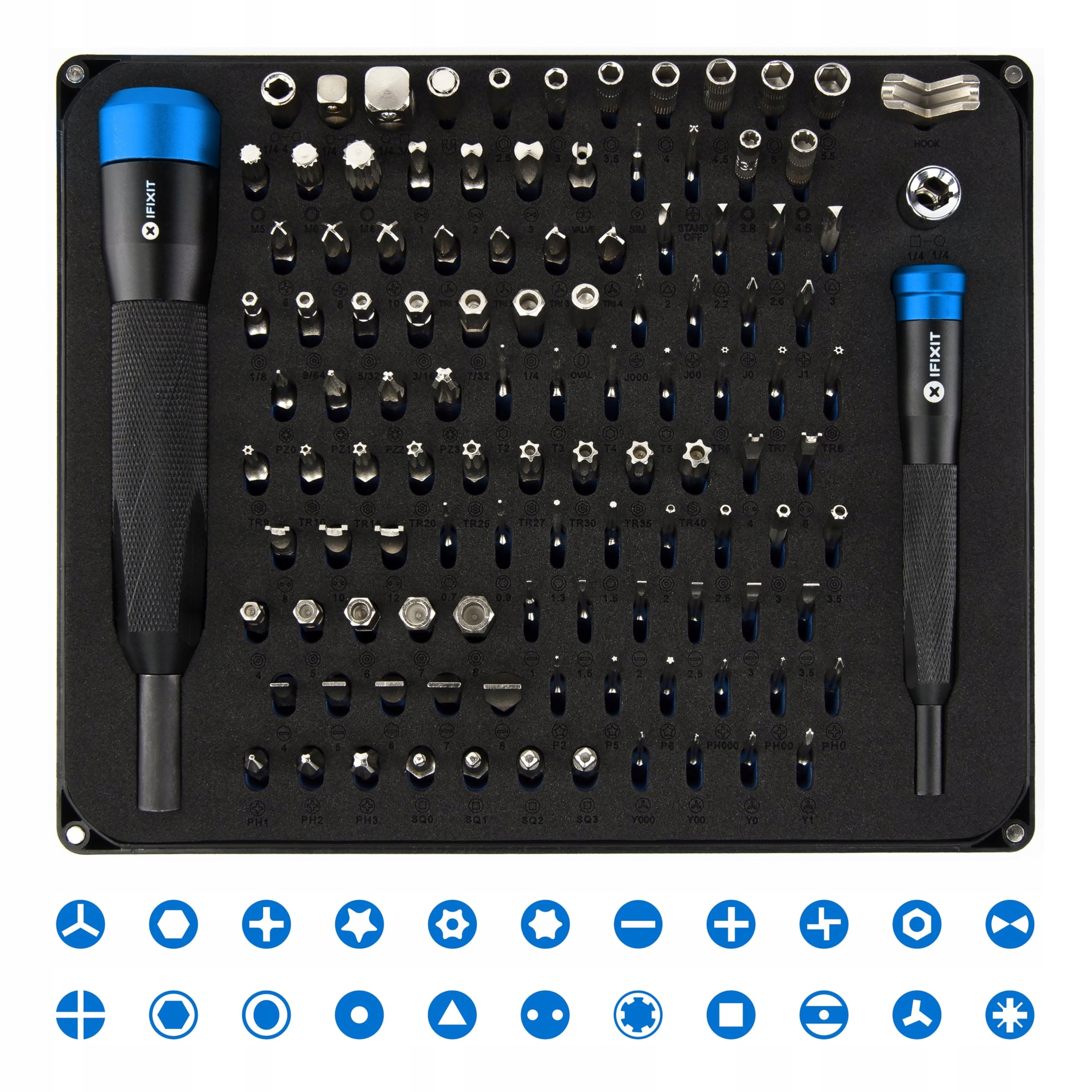 IFIXIT Zestaw Precyzyjnych Końcówek Manta 2 Wkrętaki 112 Bitów Elektronika — miniatura 5